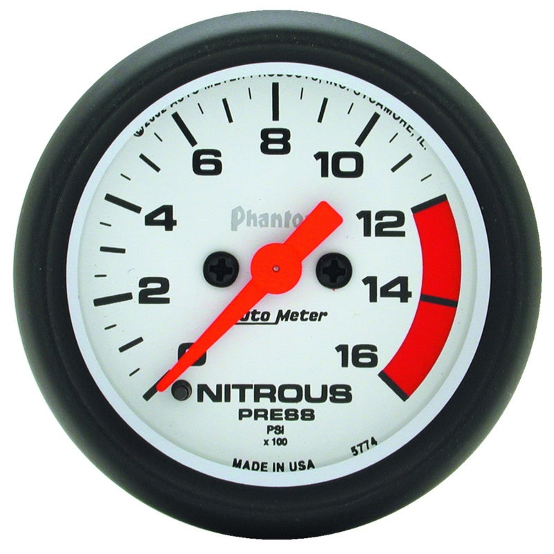 Autometer Gauge,Nitrous Pressure,2 1/16",1600psi,Digital Stepper Motor 5774 Photo - Primary