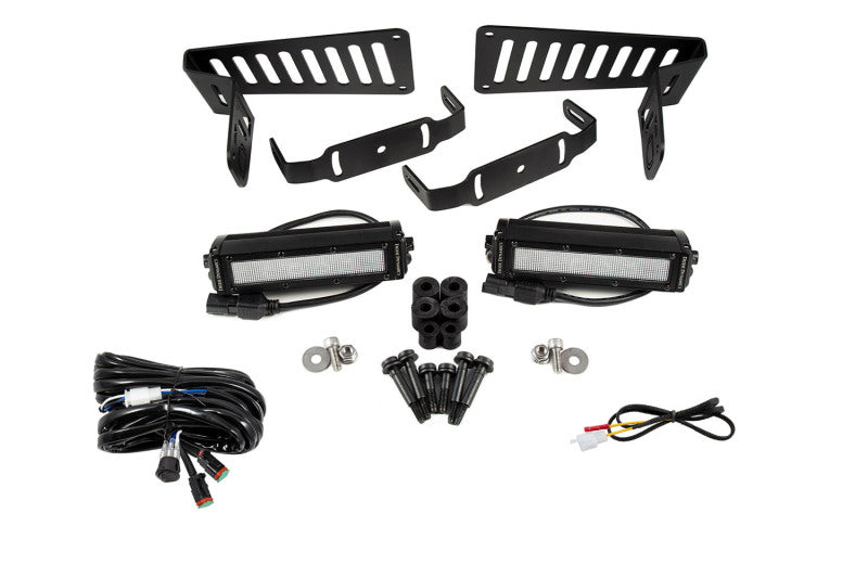 Diode Dynamics 18-21 Jeep JL Wrangler/Gladiator SS6 Cowl LED Bracket Kit - White Flood DD6093 DD6093 Photo - Primary