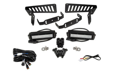 Diode Dynamics 18-21 Jeep JL Wrangler/Gladiator SS6 Cowl LED Bracket Kit - White Flood DD6093 DD6093 Photo - Primary