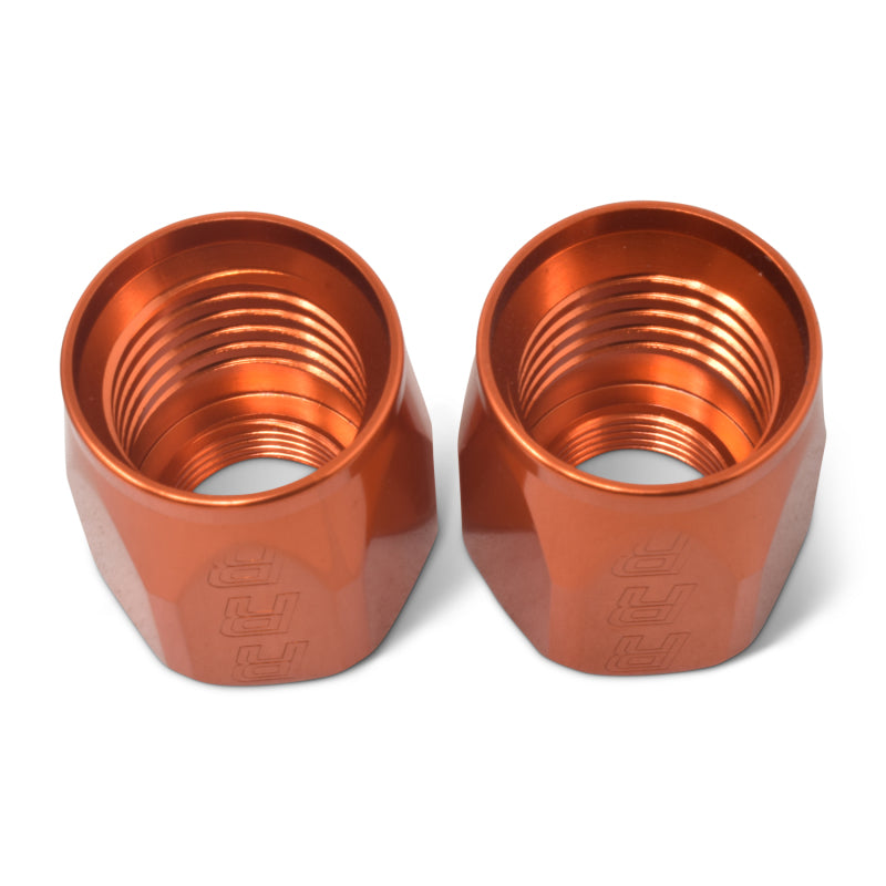Russell Performance 2-Piece -8 AN Anodized Full Flow Swivel Hose End Sockets (Qty 2) - Orange 615534 615534 Photo - out of package