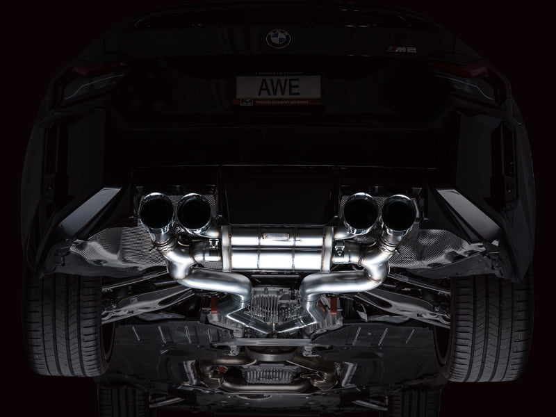 AWE Tuning 23-24 BMW G87 M2 SwitchPath Edition Exhaust - Chrome Silver Tips 3025-42487 3025-42487 Photo - Mounted