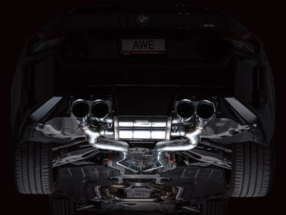 AWE Tuning 23-24 BMW G87 M2 SwitchPath Edition Exhaust - Chrome Silver Tips 3025-42487 3025-42487 Photo - Mounted
