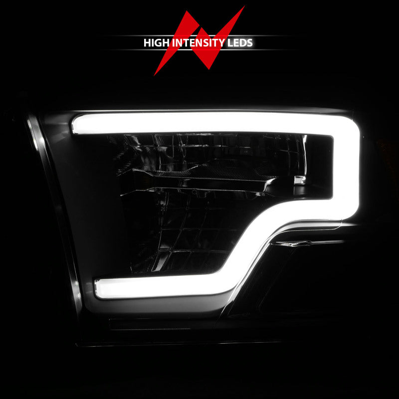 ANZO 2009-2020 Dodge Ram 1500 Full LED Square Projector Headlights w/ Chrome Housing Black Amber 111539 111539 Photo - Unmounted