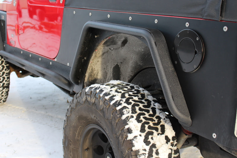 Fishbone Offroad 97-06 Jeep Wrangler Steel Tube Fender Front/Rear - Blk Txtred Pwdercoat (Set Of 4) FB23029 FB23029 Photo - lifestyle view