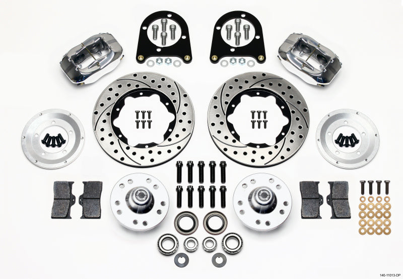 Wilwood Forged Dynalite Front Kit 11.00in Drill-Polished 37-48 Ford Psgr. Car Spindle 140-11013-DP 140-11013-DP Photo - Primary