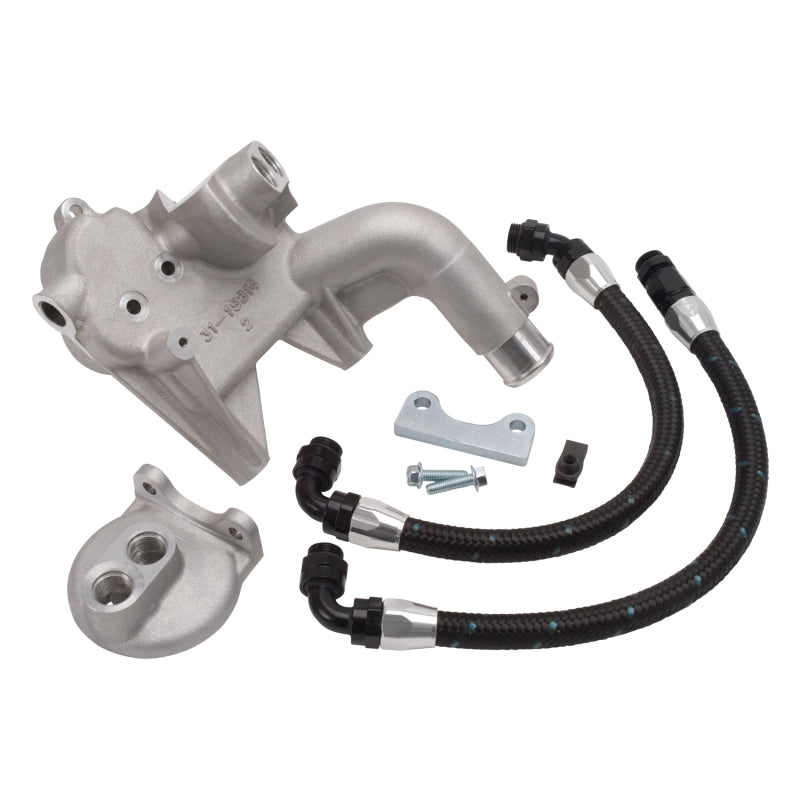 Edelbrock Eforce Remote oil filter mount kit for 4wd 2004-10 Ford F-150 15834 Photo - Primary