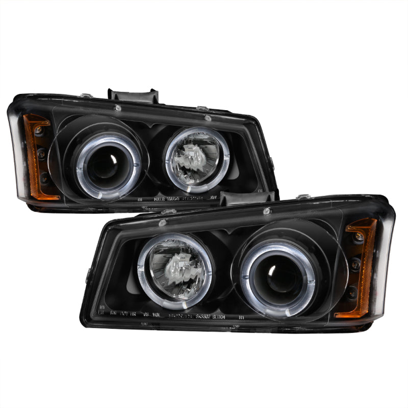 Spyder Chevy Silverado 1500 03-06 Projector LED Halo LED Amber Reflctr Blk PRO-YD-CS03-AM-BK 5009456 5009456 Photo - Primary