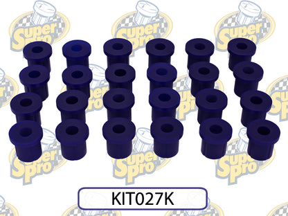 SuperPro Front and Rear Leaf Spring Bushing Kit KIT027K Photo - Primary