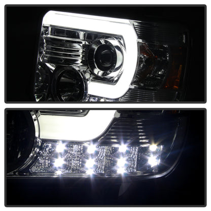 Spyder GMC Sierra 14-16 Projector Headlights Light Bar DRL Chrome PRO-YD-GS14-LBDRL-C 5080622 5080622 User 1