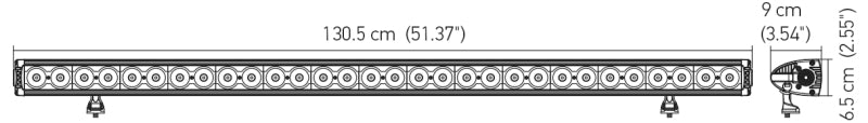 Hella ValueFit Design Light Bar 30 LED/51" - Combo Beam 357209301 Technical Drawing