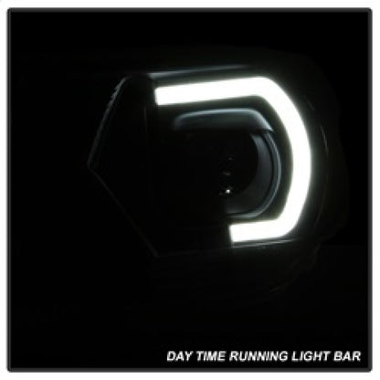 SPYDER xTune Toyota Tacoma 12-15 Headlights - Light Bar DRL - Black PRO-JH-TTA12-LBDRL-BK 9037542 9037542 Photo - Unmounted