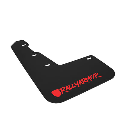 Rally Armor 15+ Subaru WRX & STi Sedan Only UR Black Mud Flap w/ Red Logo and Altered Font MF32-UR-BLK/RD-X MF32-UR-BLK/RD-X Photo - Primary