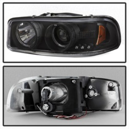 Spyder GMC Sierra 1500/2500/3500 99-06 Projector Headlights LED Halo LED Black PRO-YD-CDE00-HL-BK 5009357 5009357 Photo - Unmounted