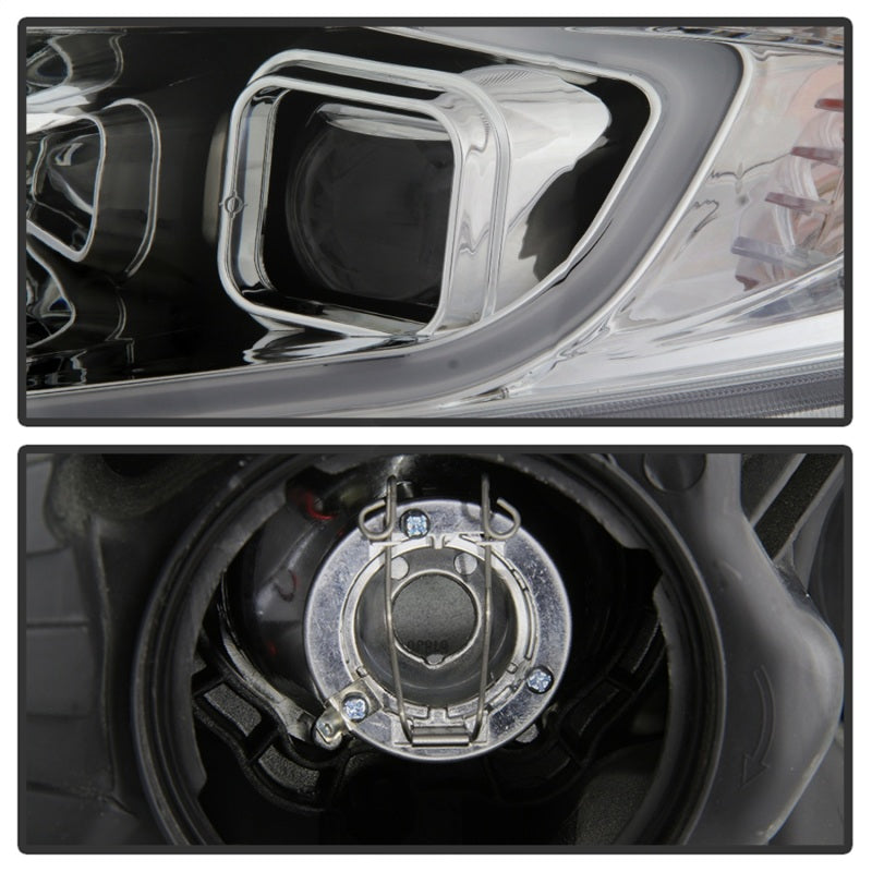 SPYDER xTune 09-14 Acura Projector Headlights - Light Bar DRL - Chrome (PRO-JH-ATSX09-LB-C) 9042225 9042225 Photo - Unmounted