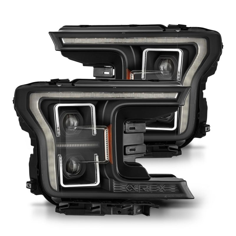 AlphaRex 18-21 Ford F150 PRO-Series Projector Headlights - Black w/DRL & Seq Signal 880252 880252 Photo - Primary