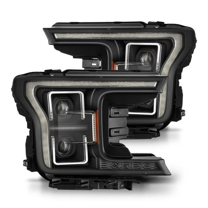 AlphaRex 18-21 Ford F150 PRO-Series Projector Headlights - Black w/DRL & Seq Signal 880252 880252 Photo - Primary