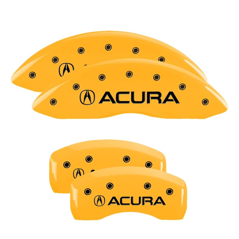 MGP 4 Caliper Covers Engraved Front & Rear Acura Yellow finish black ch 39011SACUYL 39011SACUYL Photo - Primary