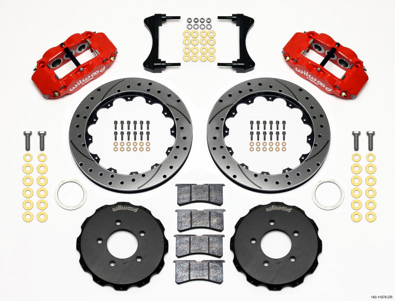 Wilwood FNSL6R Front Hat Kit, 12.88", Drill, Civic / CRZ 140-11978-DR Photo - Primary