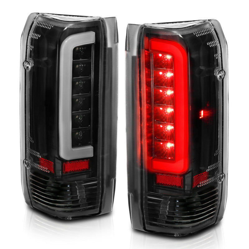 ANZO 1987-1996 Ford F-150 LED Taillights Black Housing Clear Lens (Pair) 311350 311350 Photo - Unmounted