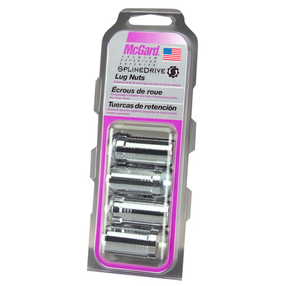 McGard SplineDrive Lug Nut (Cone Seat) 1/2-20 / 1.60in. Length (4-Pack) - Chrome (Req. Tool) 65340 65340 Photo - Primary