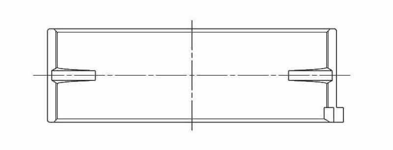 ACL Nissan SR20DE/DET (2.0L) 0.25 Oversized High Performance Main Bearing Set - CT-1 Coated 5M2964HC-.25 5M2964HC-.25 Technical Drawing