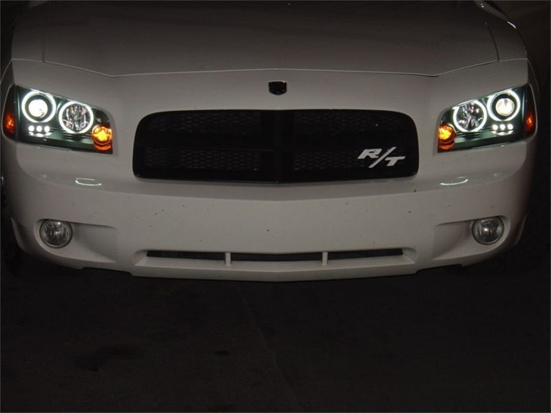 Spyder Dodge Charger 06-10 Projector Headlights Halogen Model CCFL Halo LED Blk PRO-YD-DCH05-CCFL-BK 5009715 5009715 Photo - Mounted