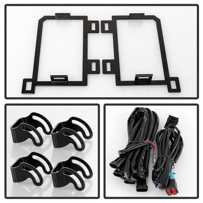 Spyder Dodge Ram 2013-2018 1500 Only Full LED Fog Lights W/Bracket and Universial Switch- Clear 9045424 9045424 Photo - Unmounted