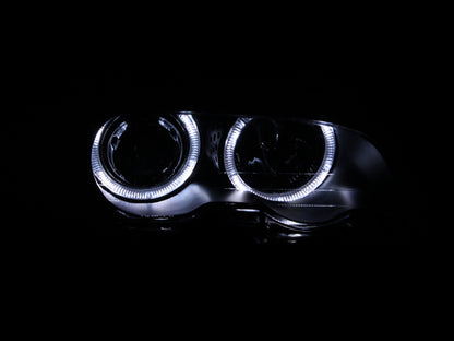 Anzo 2000-2003 BMW 3 Series E46 Projector Headlights w/ Halo Black 121269 Photo - Unmounted