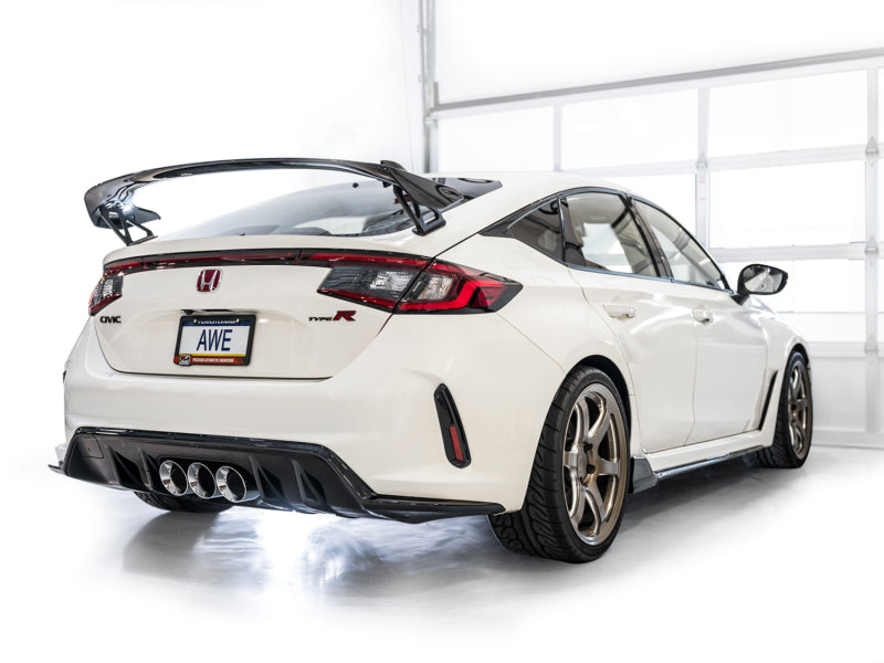 AWE Tuning 2023 Honda Civic Type R FL5 Touring Edition Exhaust w/ Triple Chrome Silver Tips 3015-52287 3015-52287 Photo - Mounted