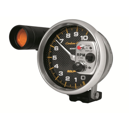 Autometer 5" Pedestal Tachometer, 0-10,000 Rpm, Carbon Fiber 4899 Photo - Primary