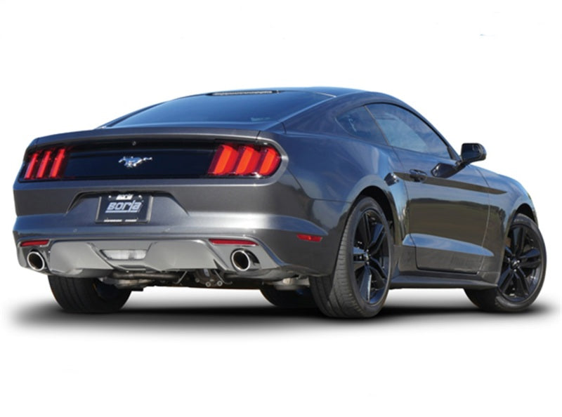 Borla Cat Back 15-17 Ford Mustang 3.7L V6 MT/AT 2.25in Pipe 4in Single Round Rolled Tips 140587 140587 Photo - Close Up