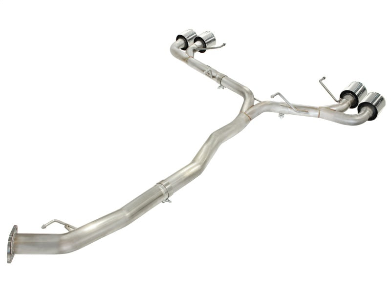 aFe Takeda 3in SS Exhaust Cat-Back 09-14 Nissan GTR V6 3.8L Polished Tips 49-36108-P 49-36108-P Photo - Unmounted