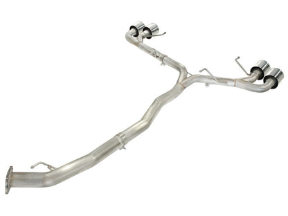 aFe Takeda 3in SS Exhaust Cat-Back 09-14 Nissan GTR V6 3.8L Polished Tips 49-36108-P 49-36108-P Photo - Unmounted