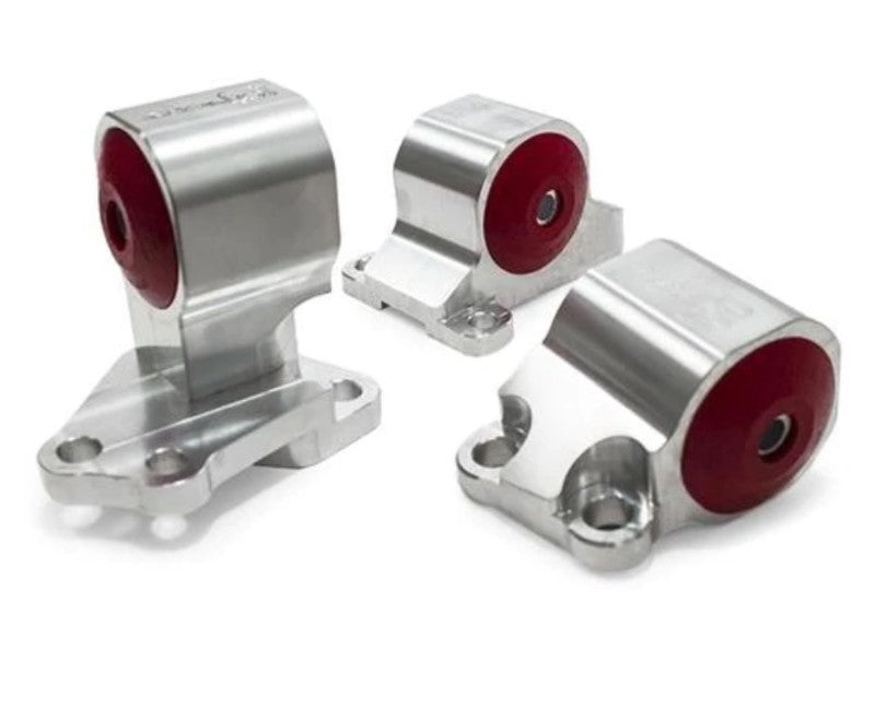 Innovative 92-95 Civic B/D Series Silver Aluminum Mounts 60A Bushings (Auto to Manual Hydro 2 Bolt) B49550-60A