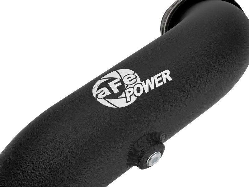 aFe Bladerunner 2-1/4 IN Aluminum Hot Charge Pipe Black 20-23 Ford Explorer/Explorer ST - Black 46-20658-B 46-20658-B Photo - Close Up