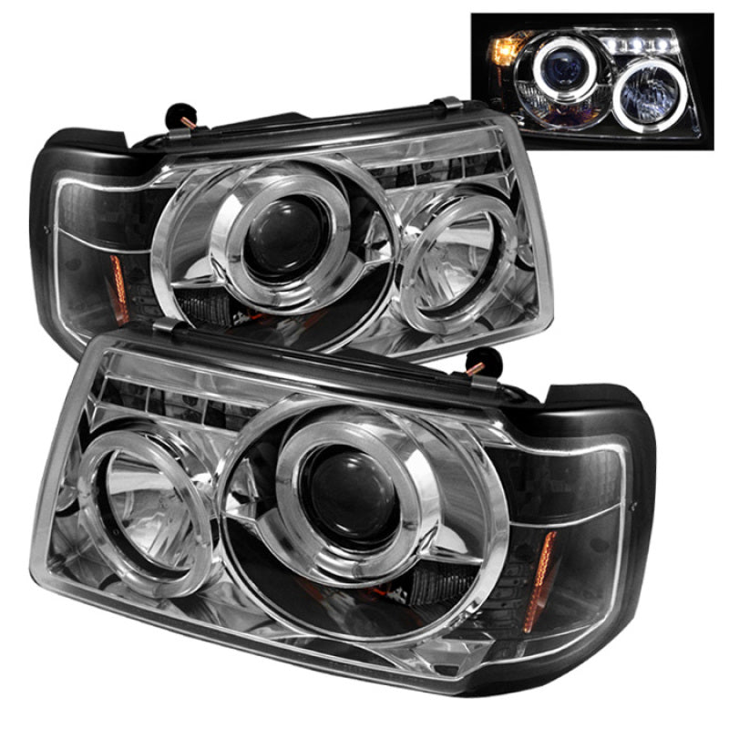 Spyder Ford Ranger 01-11 1PC Projector Headlights LED Halo LED Chrm PRO-YD-FR01-1PC-HL-C 5010506 5010506 Photo - Primary
