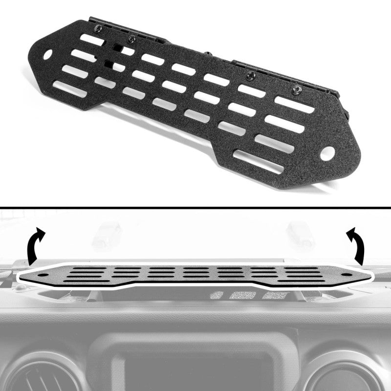 XKGLOW XK Glow Universal Dash Mount Molle Panel for Jeep Wrangler JL Gladiator JT XK-MNT-JL-DASH
