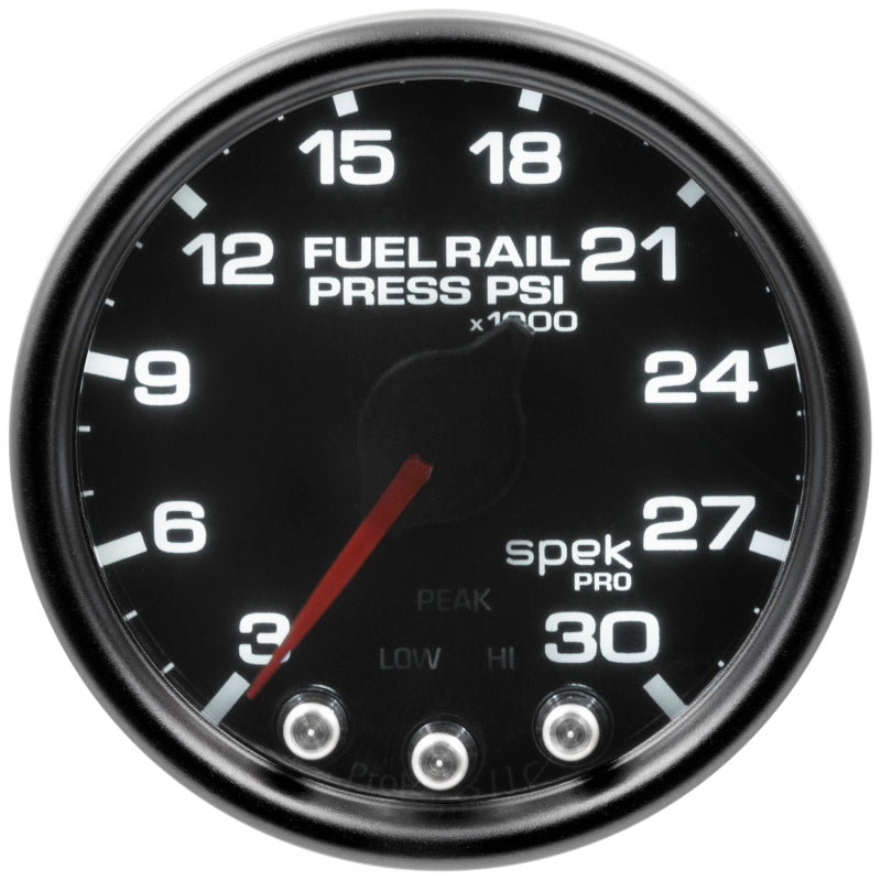 Autometer Spek-Pro Gauge Rail Press 2 1/16in 30Kpsi Stepper Motor W/Peak & Warn Blk/Smoke/Blk P32152 P32152 User 2