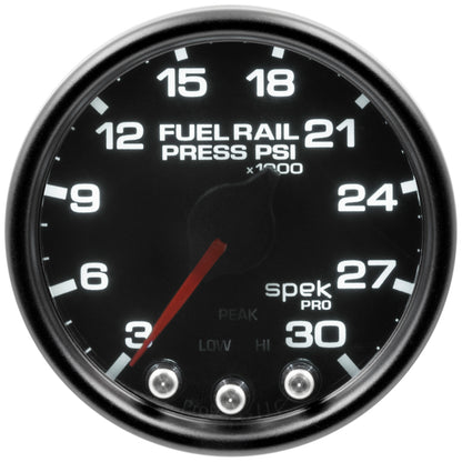Autometer Spek-Pro Gauge Rail Press 2 1/16in 30Kpsi Stepper Motor W/Peak & Warn Blk/Smoke/Blk P32152 P32152 User 2