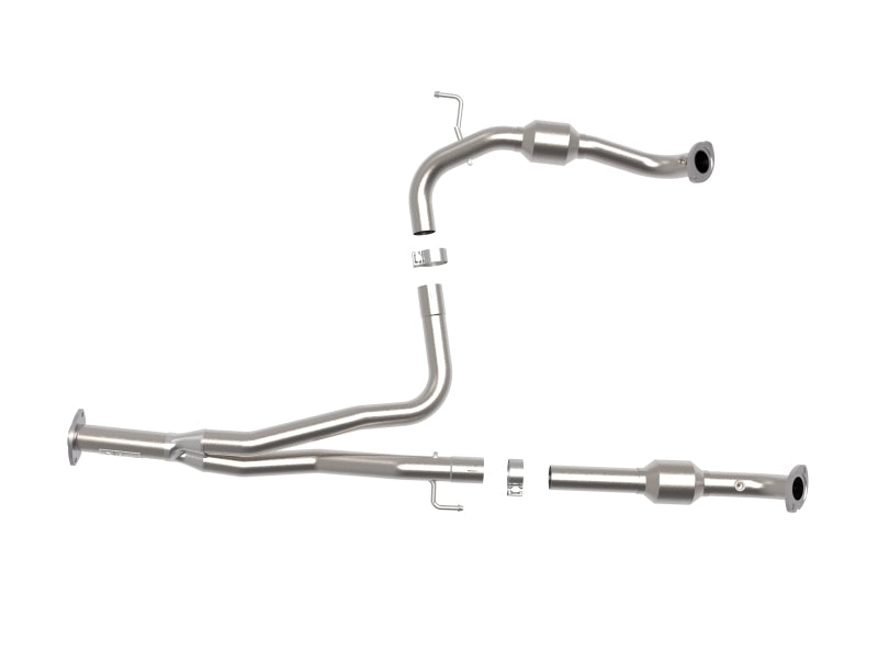 aFe Toyota Tacoma 16-17 V6-3.5L Twisted Steel Y-Pipe w/ Cat 48-46011-RC 48-46011-RC Photo - Unmounted