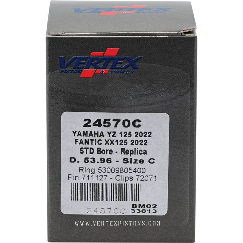 Vertex Pistons Vertex Piston 2023 Fantic Motor XE 125 125cc Cast Replica Piston Kit 24570C 24570C Photo - Primary