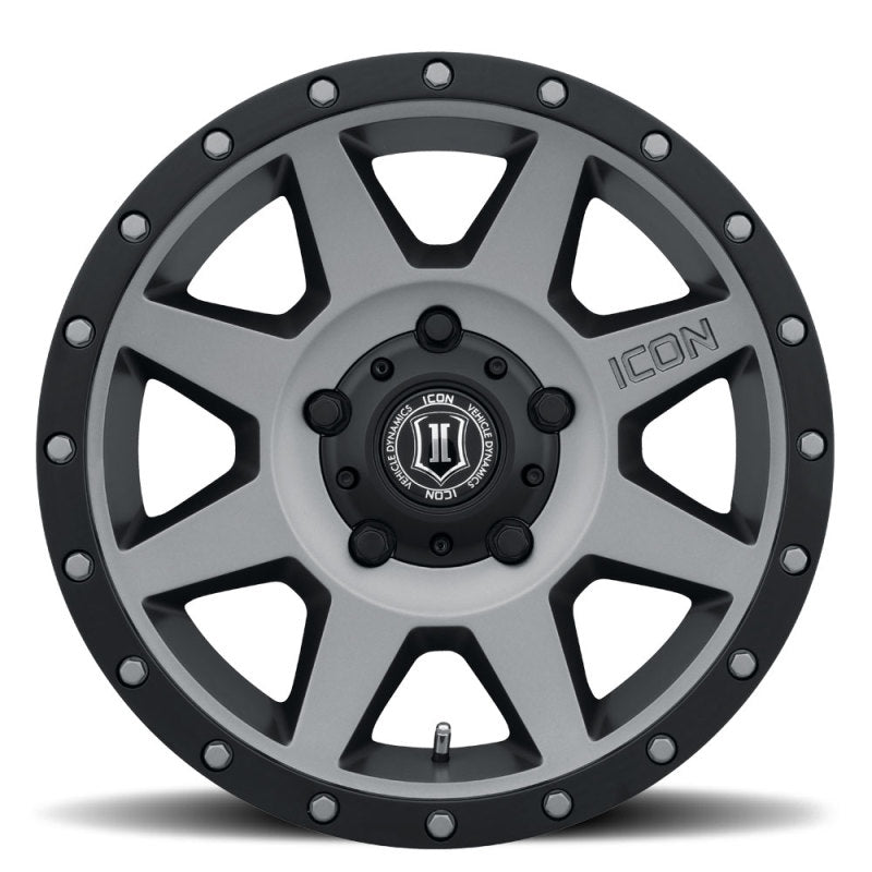 ICON Rebound 18x9 5x150 25mm Offset 6in BS 110.1mm Bore Titanium Wheel 1818905560TT 1818905560TT Photo - Close Up