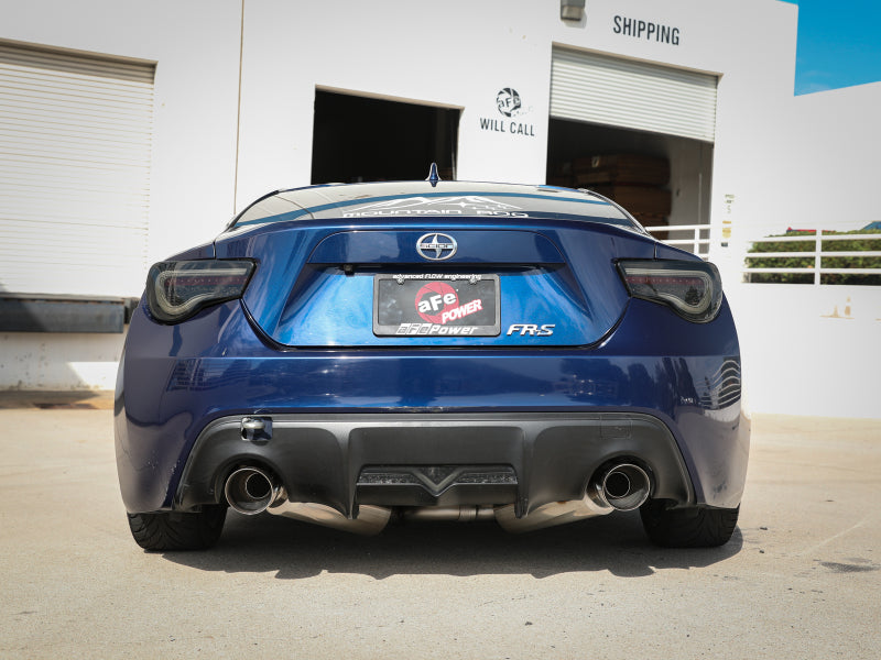 aFe Takeda 17-20 BRZ/FRS/86 2.5in 304 Stainless Steel Cat-Back Exhaust 49-36023-1P 49-36023-1P Photo - Mounted
