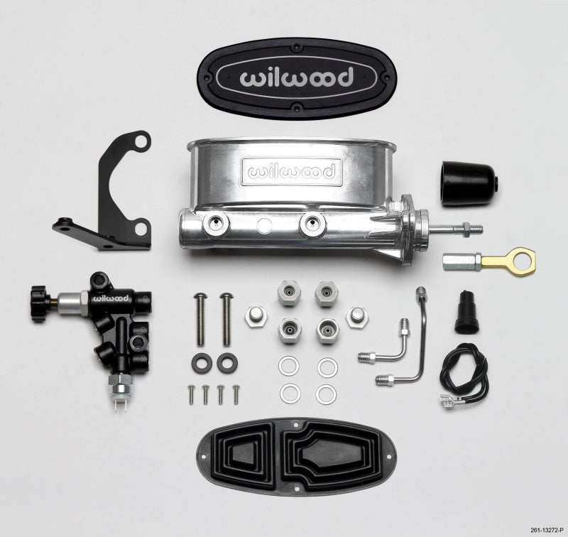 Wilwood HV Tandem M/C Kit w L/H Bracket & Prop Valve - 7/8" Bore 261-13272-P Photo - Primary