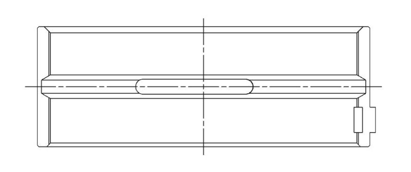 ACL Ford 221/255/260/289/302 Windsor/Windsor 5.0L STD Size w/ Extra Oil Clearance Main Bearing Set 5M590HX-STD 5M590HX-STD Technical Drawing
