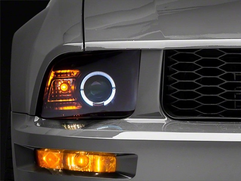 Raxiom 05-09 Ford Mustang Halogen 2010 Style LED Halo Headlights-Blk Hsng(Clear Lens/Excludes GT500) 101682 101682 User 1