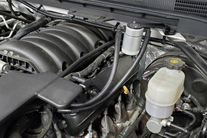 J&L 14-18 Chevy/GM Truck/SUV 5.3L V8 Driver Side Oil Separator 3.0 - Clear Anodized 3085D-C 3085D-C Photo - Mounted