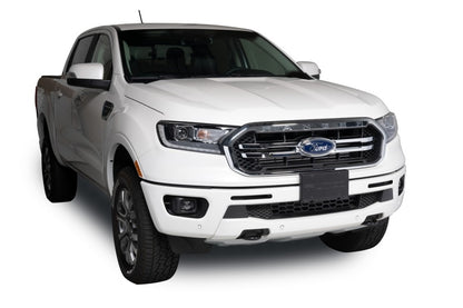 Putco 19-20 Ford Ranger w/o Adaptive Cruise - Hex Shield - Black Powder Coated Bumper Grille Inserts 83163 83163 Photo - Mounted