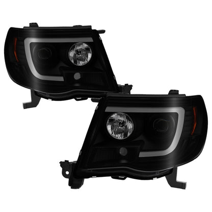 Spyder 05-11 Toyota Tacoma Ver 2 Proj Headlights - Light Bar DRL - Black Smoke PRO-YD-TT05V2-LB-BSM 5085771 5085771 Photo - Primary