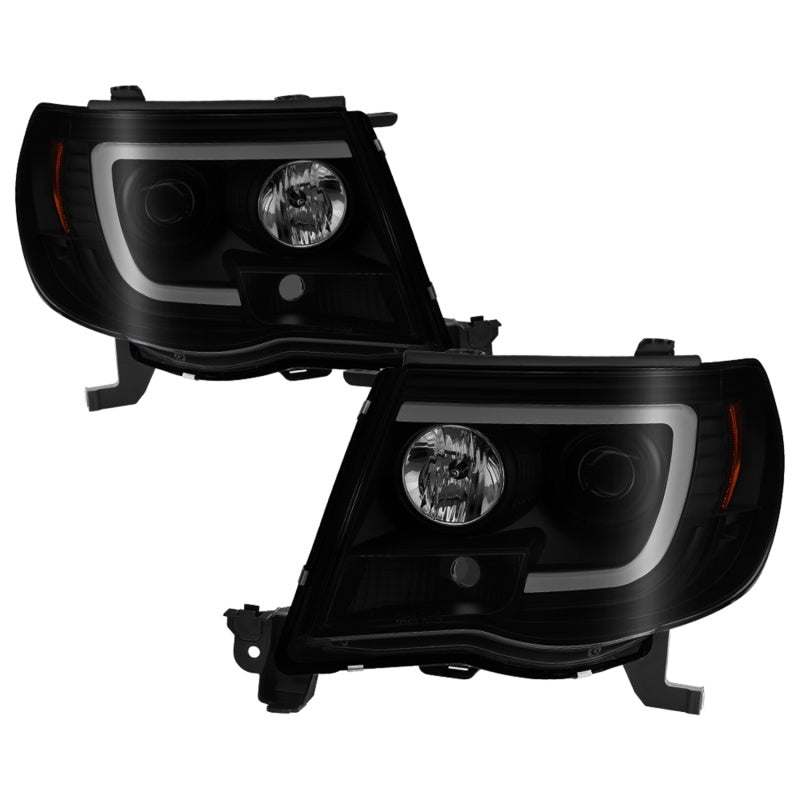Spyder 05-11 Toyota Tacoma Ver 2 Proj Headlights - Light Bar DRL - Black Smoke PRO-YD-TT05V2-LB-BSM 5085771 5085771 Photo - Primary